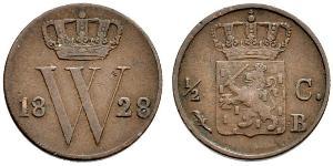1/2 Cent Royaume des Pays-Bas (1815 - ) Cuivre Guillaume III (roi des Pays-Bas)