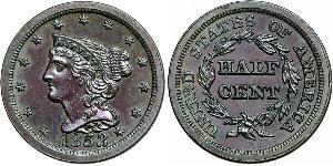 1/2 Cent Vereinigten Staaten von Amerika (1776 - ) Kupfer 