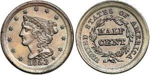 1/2 Cent Vereinigten Staaten von Amerika (1776 - ) Kupfer 