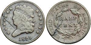 1/2 Cent Vereinigten Staaten von Amerika (1776 - ) Kupfer 