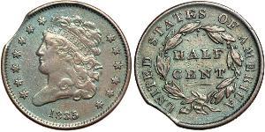 1/2 Cent Vereinigten Staaten von Amerika (1776 - ) Kupfer 