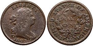 1/2 Cent Vereinigten Staaten von Amerika (1776 - ) Kupfer 