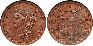 1/2 Cent Vereinigten Staaten von Amerika (1776 - ) Kupfer 