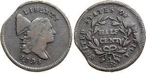 1/2 Cent Vereinigten Staaten von Amerika (1776 - ) Kupfer 