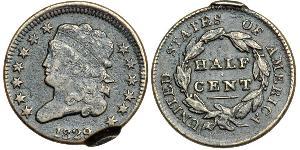 1/2 Cent Vereinigten Staaten von Amerika (1776 - ) Kupfer 