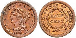 1/2 Cent Vereinigten Staaten von Amerika (1776 - ) Kupfer 