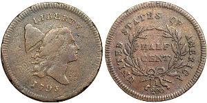 1/2 Cent Vereinigten Staaten von Amerika (1776 - ) Kupfer 