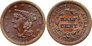 1/2 Cent Vereinigten Staaten von Amerika (1776 - ) Kupfer 