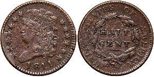 1/2 Cent Vereinigten Staaten von Amerika (1776 - ) Kupfer 