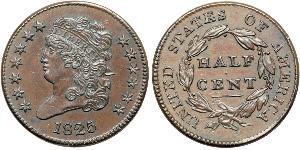 1/2 Cent Vereinigten Staaten von Amerika (1776 - ) Kupfer 