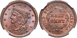 1/2 Cent Vereinigten Staaten von Amerika (1776 - ) Kupfer 