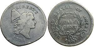 1/2 Cent Vereinigten Staaten von Amerika (1776 - ) Kupfer 