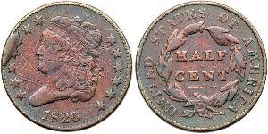 1/2 Cent Vereinigten Staaten von Amerika (1776 - ) Kupfer 