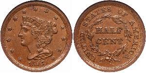 1/2 Cent Vereinigten Staaten von Amerika (1776 - ) Kupfer 