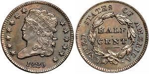 1/2 Cent Vereinigten Staaten von Amerika (1776 - ) Kupfer 