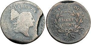 1/2 Cent Vereinigten Staaten von Amerika (1776 - ) Kupfer 