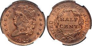1/2 Cent Vereinigten Staaten von Amerika (1776 - ) Kupfer 