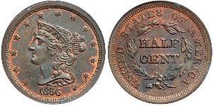 1/2 Cent Vereinigten Staaten von Amerika (1776 - ) Kupfer 
