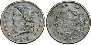1/2 Cent Vereinigten Staaten von Amerika (1776 - ) Kupfer 