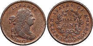 1/2 Cent Vereinigten Staaten von Amerika (1776 - ) Kupfer 