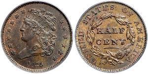 1/2 Cent Vereinigten Staaten von Amerika (1776 - ) Kupfer 