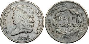 1/2 Cent Vereinigten Staaten von Amerika (1776 - ) Kupfer 