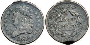 1/2 Cent Vereinigten Staaten von Amerika (1776 - ) Kupfer 