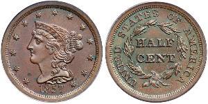 1/2 Cent Vereinigten Staaten von Amerika (1776 - ) Kupfer 