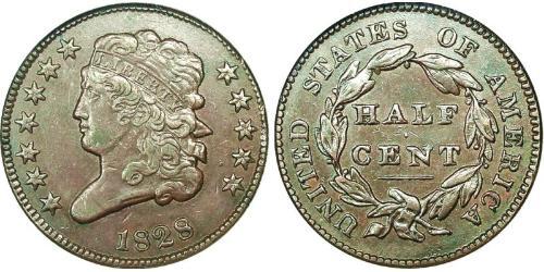 1/2 Cent Vereinigten Staaten von Amerika (1776 - ) Kupfer 