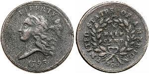 1/2 Cent 美利堅合眾國 (1776 - ) 銅 