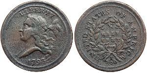 1/2 Cent 美利堅合眾國 (1776 - ) 銅 