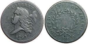 1/2 Cent 美利堅合眾國 (1776 - ) 銅 