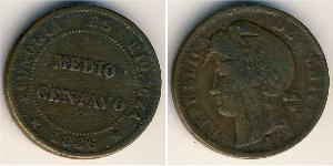 1/2 Centavo 智利 銅 