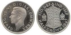 1/2 Corona Regno Unito (1922-) Argento Giorgio VI (1895-1952)
