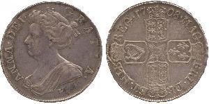 1/2 Corona Regno Unito di Gran Bretagna (1707-1801) Argento Anna di Gran Bretagna(1665-1714)
