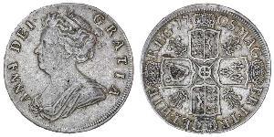 1/2 Corona Regno Unito di Gran Bretagna (1707-1801) Argento Anna di Gran Bretagna(1665-1714)