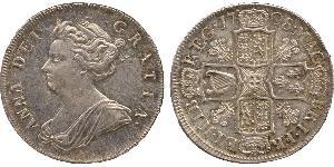 1/2 Corona Regno Unito di Gran Bretagna (1707-1801) Argento Anna di Gran Bretagna(1665-1714)