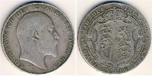 1/2 Corona Regno Unito di Gran Bretagna e Irlanda (1801-1922) Argento Edoardo VII (1841-1910)