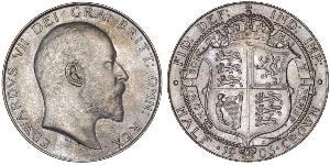 1/2 Corona Regno Unito di Gran Bretagna e Irlanda (1801-1922) Argento Edoardo VII (1841-1910)