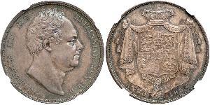 1/2 Corona Regno Unito di Gran Bretagna e Irlanda (1801-1922) Argento Guglielmo IV (1765-1837)