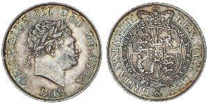 1/2 Corona Regno Unito di Gran Bretagna e Irlanda (1801-1922) Argento Giorgio III (1738-1820)