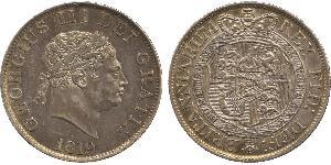 1/2 Corona Regno Unito di Gran Bretagna e Irlanda (1801-1922) Argento Giorgio III (1738-1820)