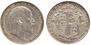 1/2 Corona Regno Unito di Gran Bretagna e Irlanda (1801-1922) Argento Edoardo VII (1841-1910)