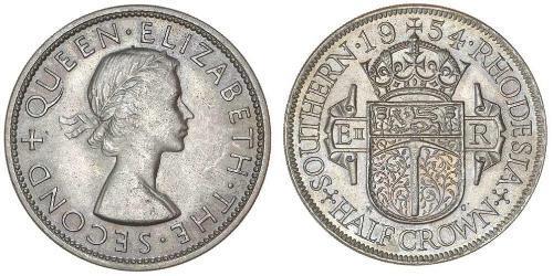 1/2 Corona Southern Rhodesia (1923-1980) Argento Elisabetta II (1926-2022)