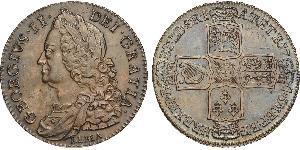 1/2 Corona Regno Unito di Gran Bretagna (1707-1801) Oro Giorgio II (1683-1760)