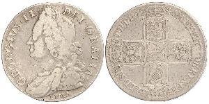 1/2 Corona Regno Unito di Gran Bretagna (1707-1801) Oro Giorgio II (1683-1760)