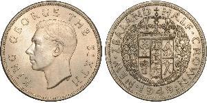 1/2 Corona Nuova Zelanda Rame/Nichel Giorgio VI (1895-1952)
