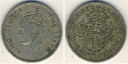 1/2 Corona Southern Rhodesia (1923-1980) Rame/Nichel Giorgio VI (1895-1952)