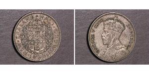 1/2 Crown Nouvelle-Zélande Argent George V (1865-1936)