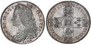 1/2 Crown Royaume de Grande-Bretagne (1707-1801) Argent George II (1683-1760)